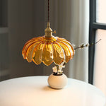 Load image into Gallery viewer, Dorian Vintage Tulip Petal Glass Floral Pendant Light