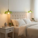 Load image into Gallery viewer, Dorian Vintage Tulip Petal Glass Floral Pendant Light