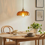 Load image into Gallery viewer, Dorian Vintage Tulip Petal Glass Floral Pendant Light