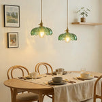 Load image into Gallery viewer, Dorian Vintage Tulip Petal Glass Floral Pendant Light