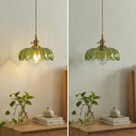 Load image into Gallery viewer, Dorian Vintage Tulip Petal Glass Floral Pendant Light
