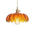 Load image into Gallery viewer, Dorian Vintage Tulip Petal Glass Floral Pendant Light