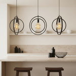 Load image into Gallery viewer, Industrial Metal Interlocking Rings 3-Light Pendant Light