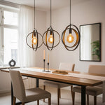 Load image into Gallery viewer, Industrial Metal Interlocking Rings 3-Light Pendant Light