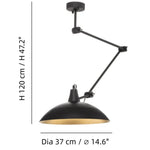 Load image into Gallery viewer, Kalevi Modern Adjustable Metal Ceiling Lamp