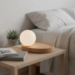 Load image into Gallery viewer, Katri Minimalist Opaline Globe Table Lamp
