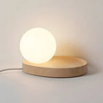 Load image into Gallery viewer, Katri Minimalist Opaline Globe Table Lamp