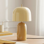 Load image into Gallery viewer, Mid-Century Metal Mushroom Dome Table Lamp