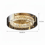 Charger l'image dans la visionneuse de la galerie, Plafonnier LED moderne à intensité variable en cristal