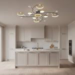 Load image into Gallery viewer, Modern Crystal Interlocking Round Ring Ceiling Light