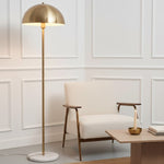 Load image into Gallery viewer, Modern Brass and Marble Cylindrical Floor Lamp