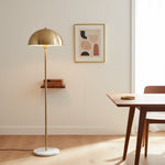 Load image into Gallery viewer, Modern Brass and Marble Cylindrical Floor Lamp
