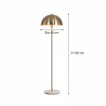 Load image into Gallery viewer, Modern Brass and Marble Cylindrical Floor Lamp