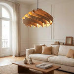 Load image into Gallery viewer, Modern Handmade Solid Oak Pinecone Pendant Light