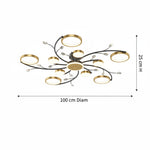 Load image into Gallery viewer, Modern Crystal Interlocking Round Ring Ceiling Light