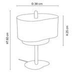 Load image into Gallery viewer, Modern Fabric Pebble Silhouette Table Lamp