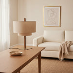 Load image into Gallery viewer, Modern Fabric Pebble Silhouette Table Lamp