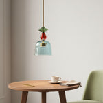 Charger l'image dans la visionneuse de la galerie, Suspension scandinave artisanale en forme de galets de verre colorés