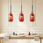 Charger l'image dans la visionneuse de la galerie, Suspension scandinave artisanale en forme de galets de verre colorés