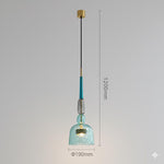 Charger l'image dans la visionneuse de la galerie, Suspension scandinave artisanale en forme de galets de verre colorés