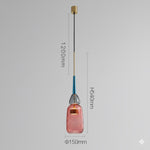 Charger l'image dans la visionneuse de la galerie, Suspension scandinave artisanale en forme de galets de verre colorés