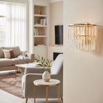 Load image into Gallery viewer, Varen Luxury Double Layer Glass Wall Sconce