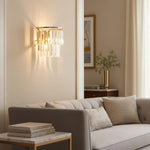 Load image into Gallery viewer, Varen Luxury Double Layer Glass Wall Sconce