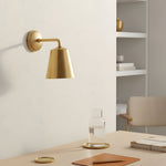 Load image into Gallery viewer, Vintage Antique Brass Conical Wall Sconce