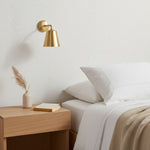 Load image into Gallery viewer, Vintage Antique Brass Conical Wall Sconce