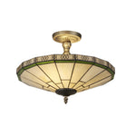 Charger l'image dans la visionneuse de la galerie, Plafonnier bol en vitrail style Tiffany vintage