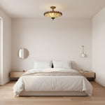 Charger l'image dans la visionneuse de la galerie, Plafonnier bol en vitrail style Tiffany vintage