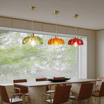 Load image into Gallery viewer, Dorian Vintage Tulip Petal Glass Floral Pendant Light