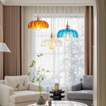 Load image into Gallery viewer, Dorian Vintage Tulip Petal Glass Floral Pendant Light