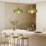 Load image into Gallery viewer, Dorian Vintage Tulip Petal Glass Floral Pendant Light