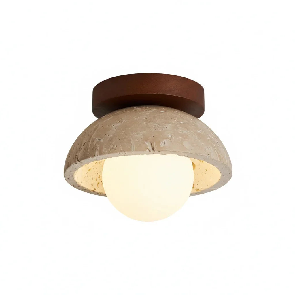 Bjorn Wabi-Sabi Travertine Ceiling Light