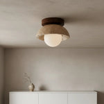 Load image into Gallery viewer, Bjorn Wabi-Sabi Travertine Ceiling Light
