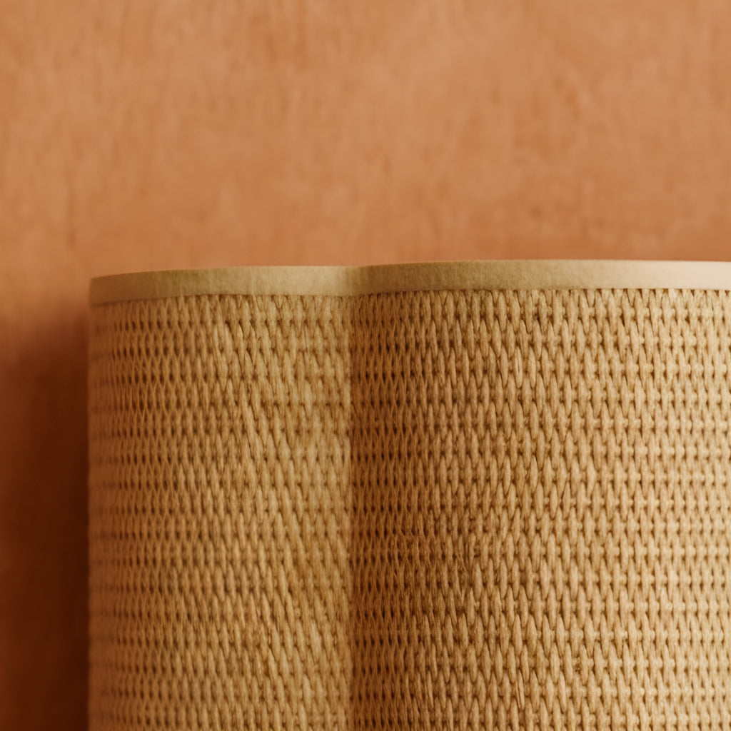 Applique murale bohème-chic rétro tissée couleur camel