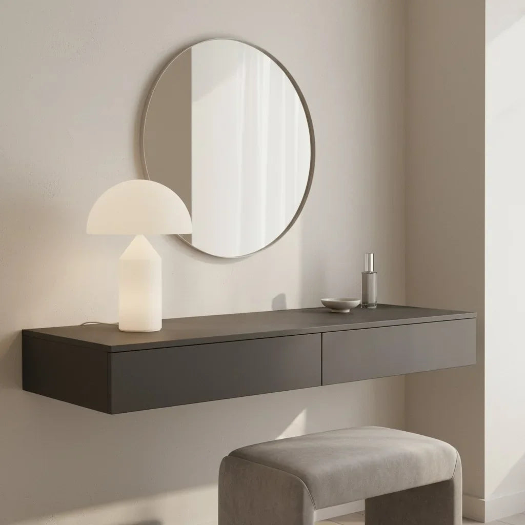 Corvin Modern Mushroom Shaped Metal Table Lamp