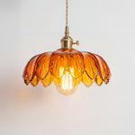 Load image into Gallery viewer, Dorian Vintage Tulip Petal Glass Floral Pendant Light