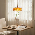 Load image into Gallery viewer, Dorian Vintage Tulip Petal Glass Floral Pendant Light