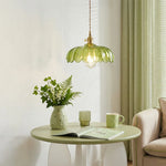 Load image into Gallery viewer, Dorian Vintage Tulip Petal Glass Floral Pendant Light