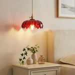 Load image into Gallery viewer, Dorian Vintage Tulip Petal Glass Floral Pendant Light