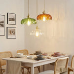 Load image into Gallery viewer, Dorian Vintage Tulip Petal Glass Floral Pendant Light