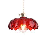 Load image into Gallery viewer, Dorian Vintage Tulip Petal Glass Floral Pendant Light