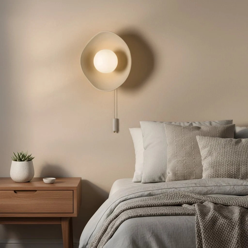 Ember Modern Bowl Ceramic Wall Sconce