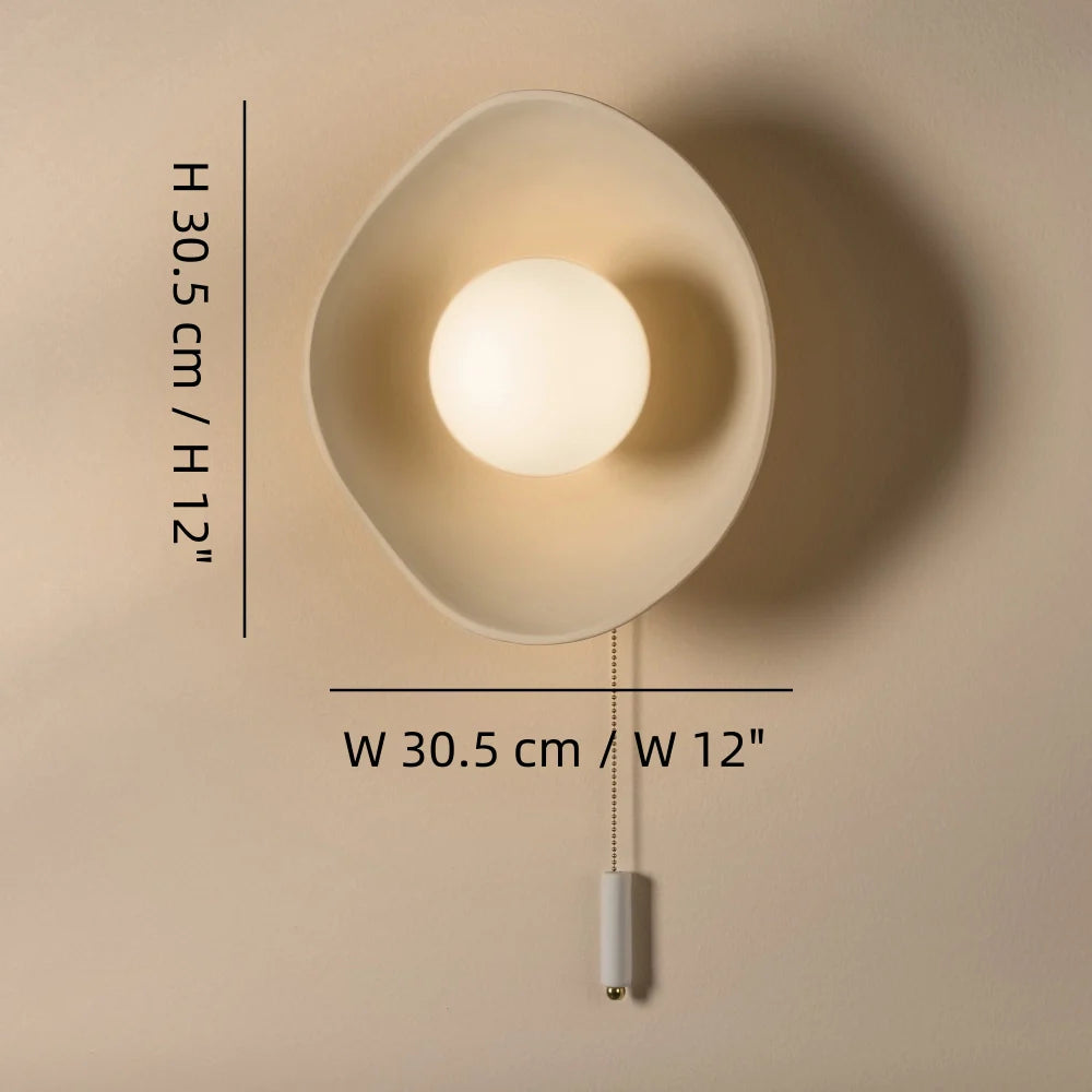 Ember Modern Bowl Ceramic Wall Sconce
