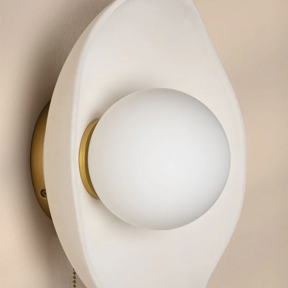 Ember Modern Bowl Ceramic Wall Sconce