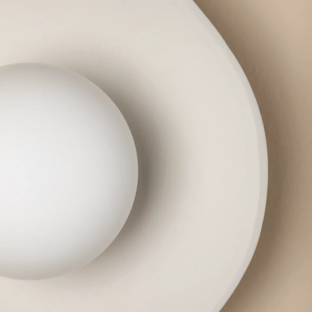 Ember Modern Bowl Ceramic Wall Sconce