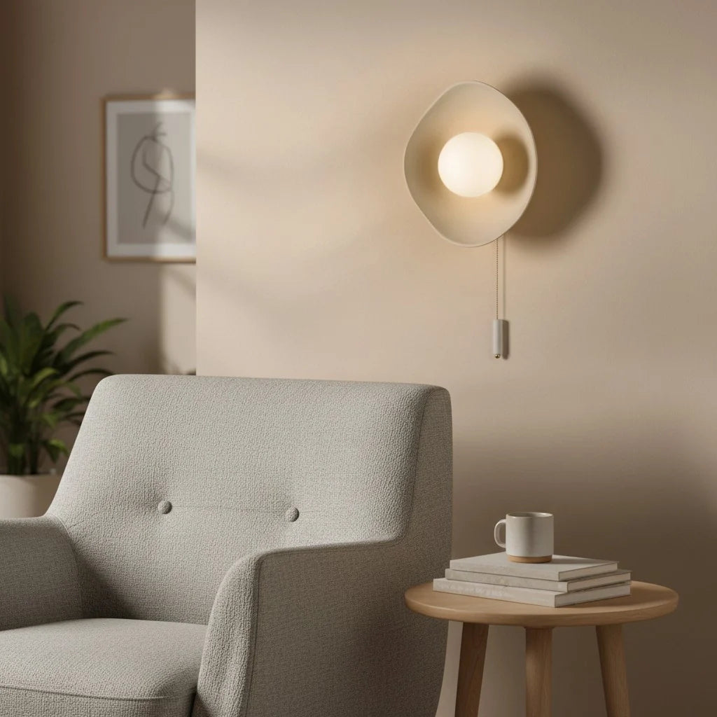 Ember Modern Bowl Ceramic Wall Sconce