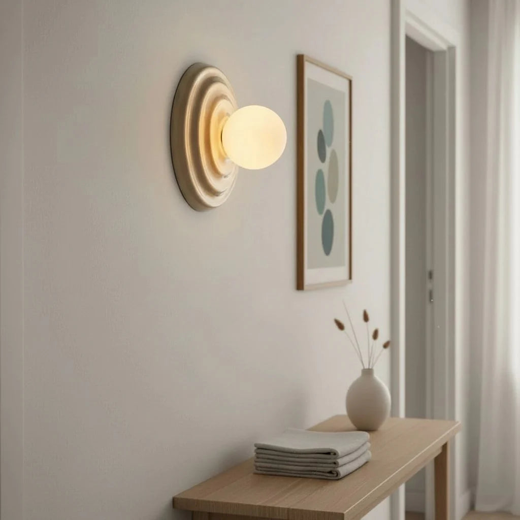 Ezrin Nordic Resin Globe Wall Light